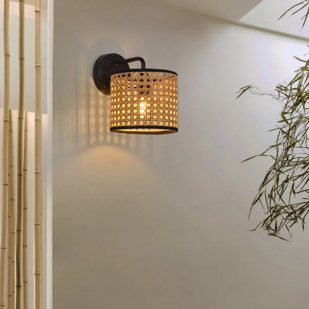 Ritta Wandleuchte,Innen, Rattan & Weidengeflecht, Schlafzimmer/Wohnzimmer