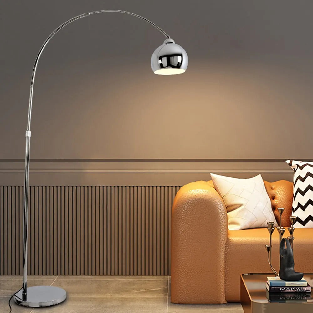 Mira Angelrute Design LED Stehlampe Silber Wohn/Essen/Schlafzimmer Metall