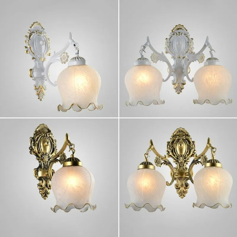 Arisha Moderne LED Wandlampe Weiß/Bronze Badezimmer/Arbeitszimmer