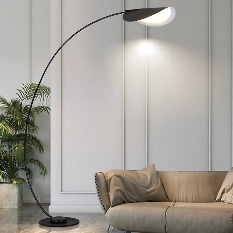 Arisha Modern Linear Schale LED Stehlampe Schwarz Esstisch/Schlaf/Wohnzimmer Metall