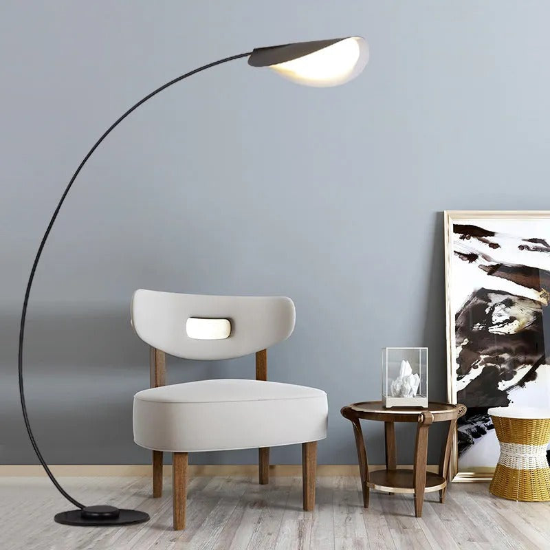 Arisha Modern Linear Schale LED Stehlampe Schwarz Esstisch/Schlaf/Wohnzimmer Metall