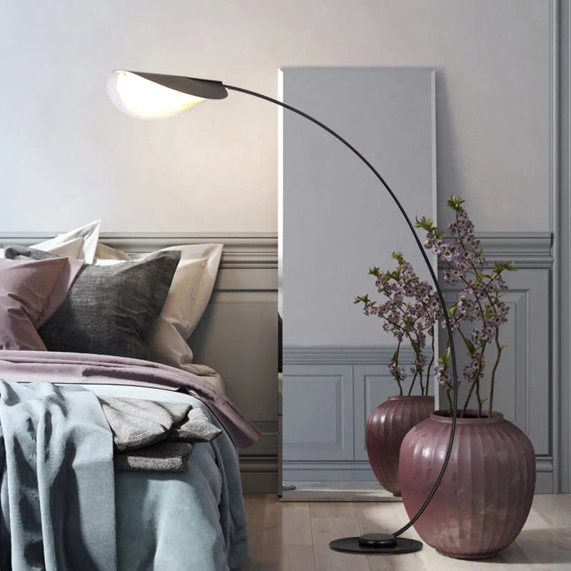 Arisha Modern Linear Schale LED Stehlampe Schwarz Esstisch/Schlaf/Wohnzimmer Metall