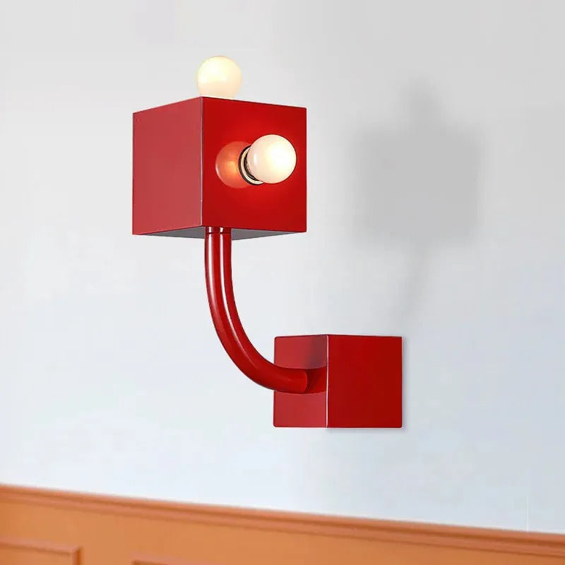 Aria Modern LED Innenwandleuchte Rot Metall Schlaf Wohnzimmer