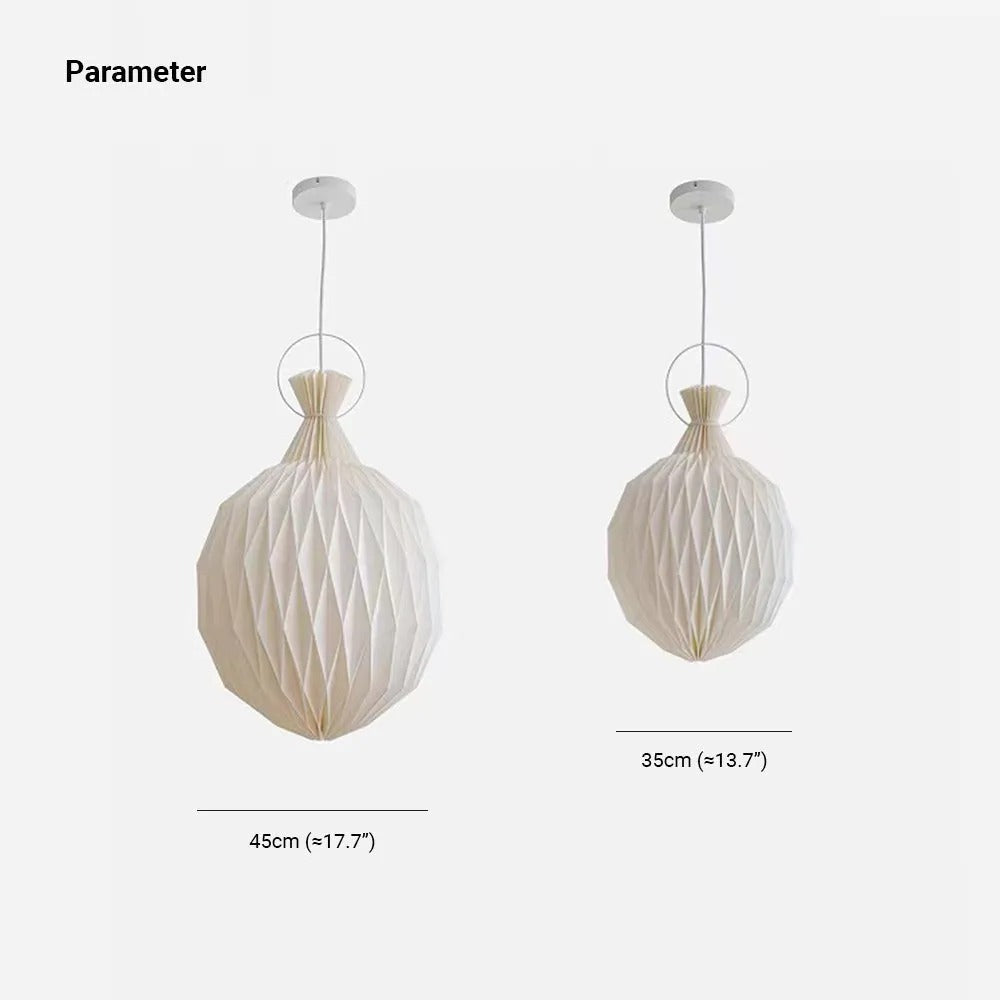 Ritta Modern LED Pendelleuchte Kugel Wohnzimmer Schlafzimmer, Weiß, Metall Papier
