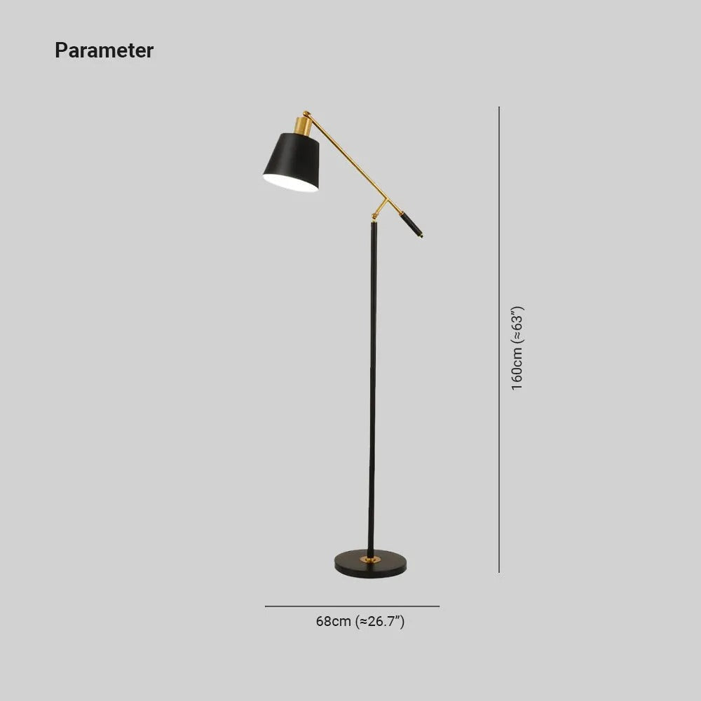 Mira Modern LED Verstellbar Stehlampe Schwarz Wohn/Schlafzimmer Metall 160CM Lang
