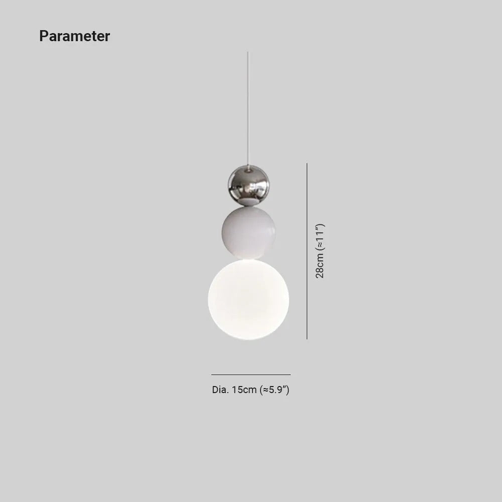 Valentina Modern Bauhaus LED Glas Metall Pendelleuchte Schlafzimmer