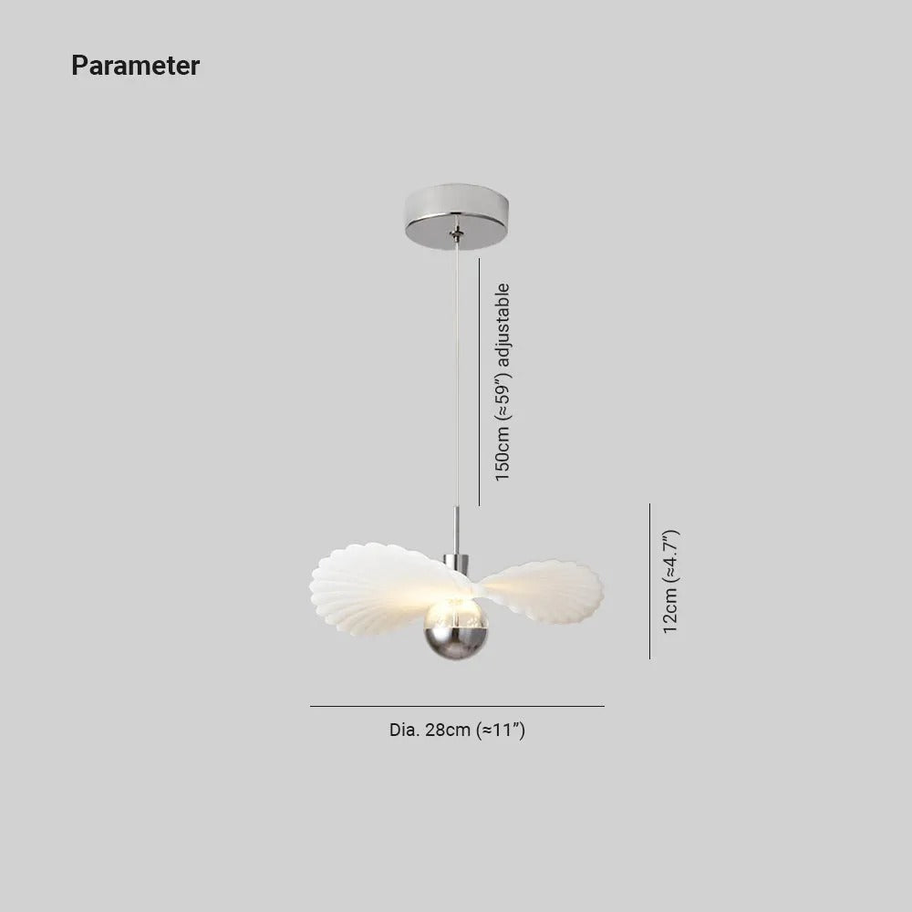Ritta Design Feder Metall Harz LED Pendelleuchte Schlafzimmer Esszimmer