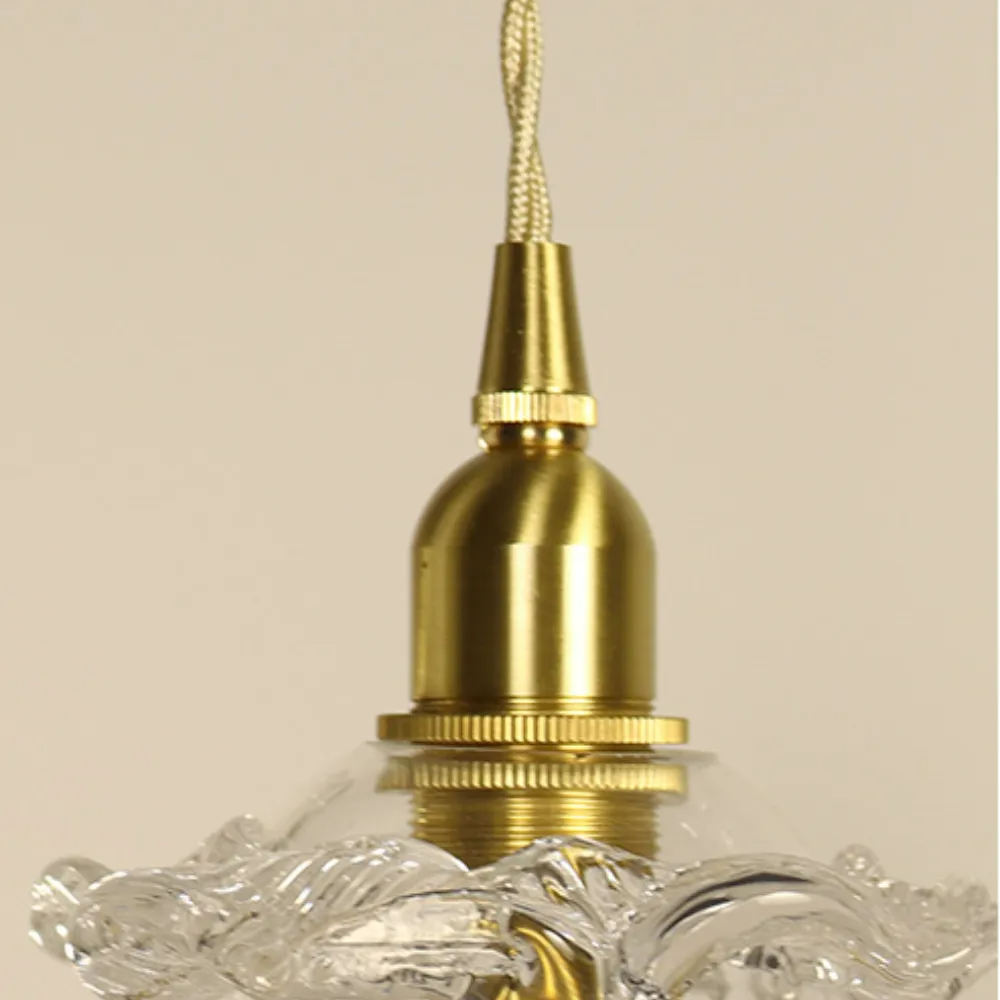 Valentina Romantisch Retro Rose Pendelleuchte Klarglas Schlafzimmer