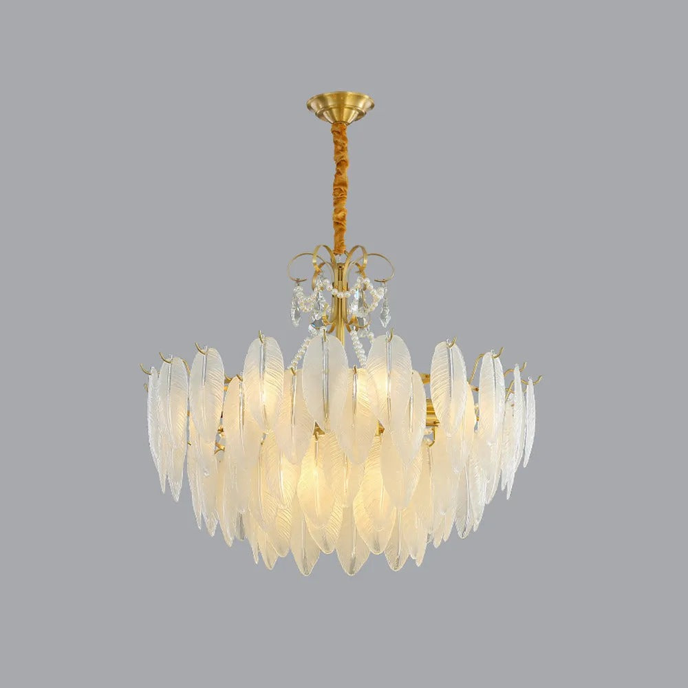 Kristy Modern LED Kronleuchter Weiß Glas/Metall Ess/Schlafzimmer