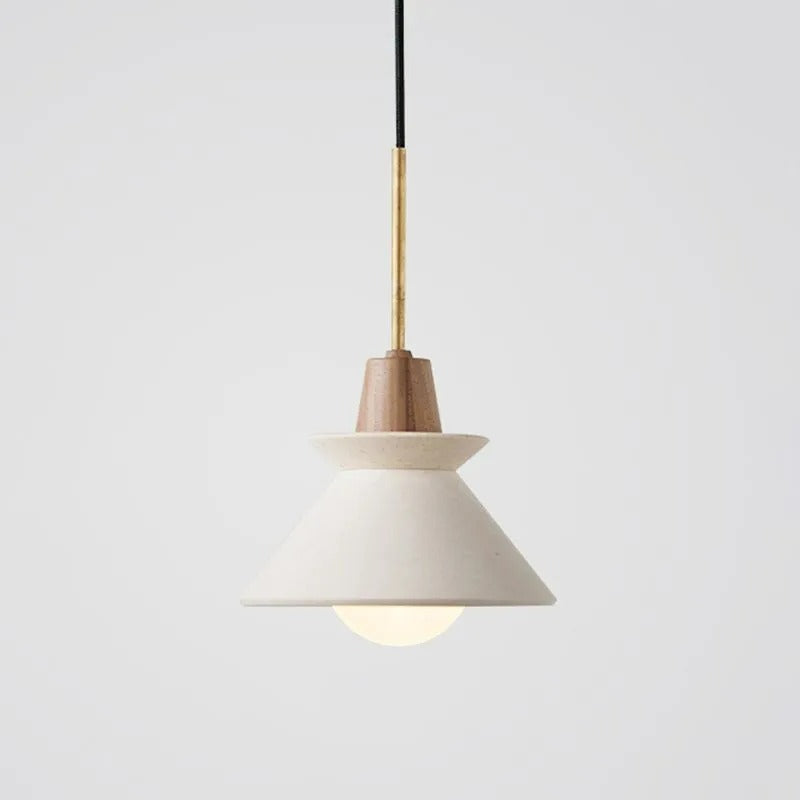 Muto Modern LED Pendelleuchte Kuppel Esstisch, Weiß, Metall & Zement
