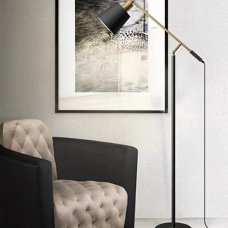 Mira Modern LED Verstellbar Stehlampe Schwarz Wohn/Schlafzimmer Metall 160CM Lang