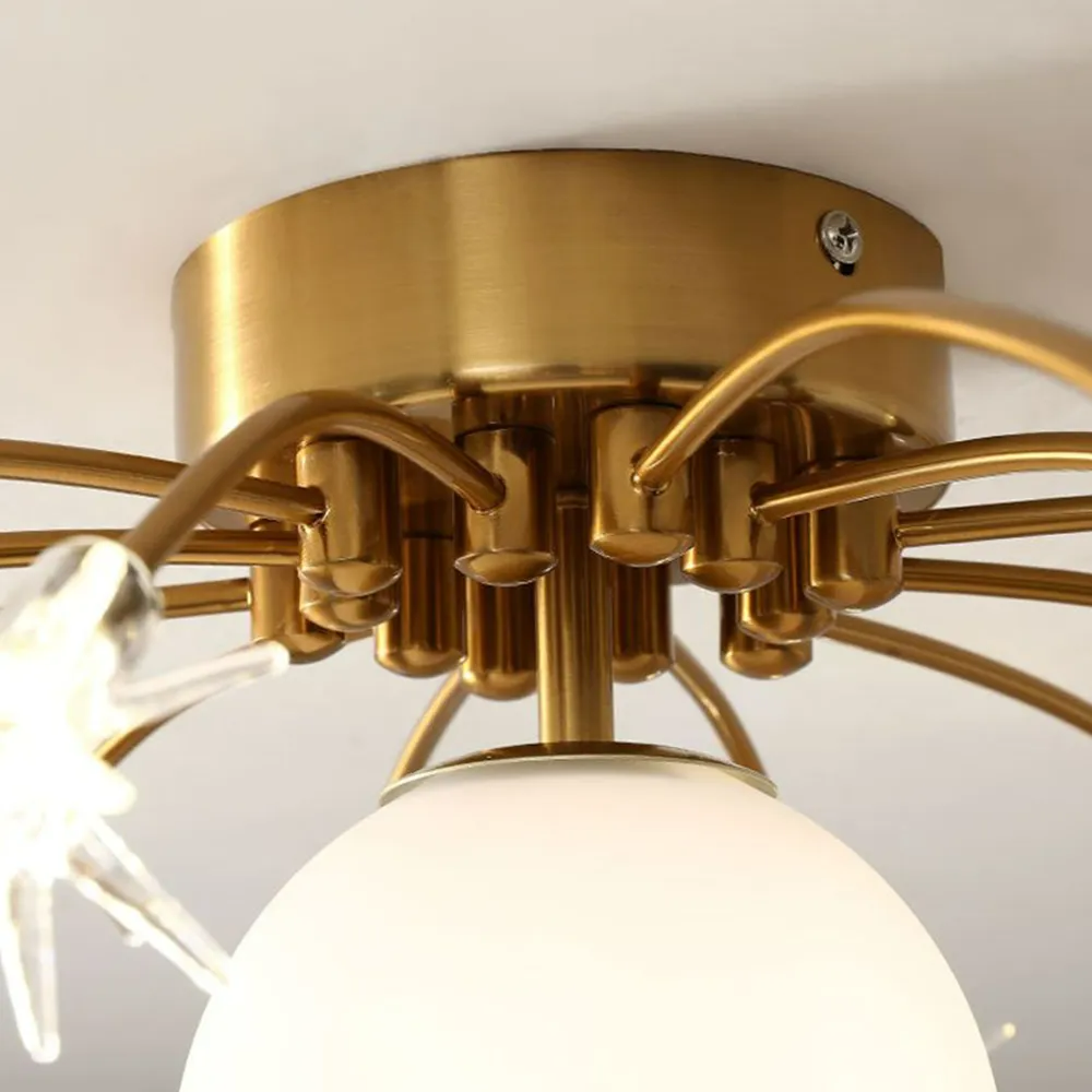 Aria Modern LED Deckenleuchte Wohn/Schlafzimmer Flur Metall&Glas 3 Farbwechsel Durch Schalter Gesteuert