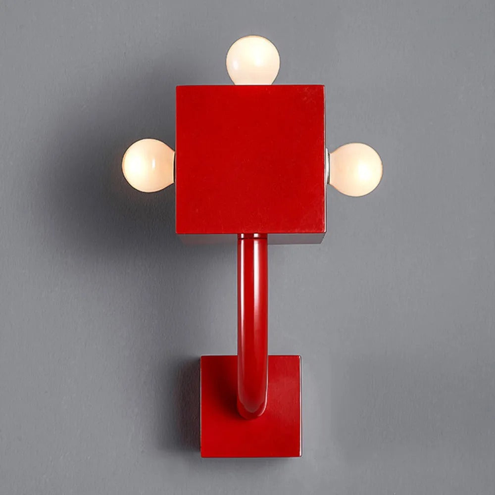 Aria Modern LED Innenwandleuchte Rot Metall Schlaf Wohnzimmer