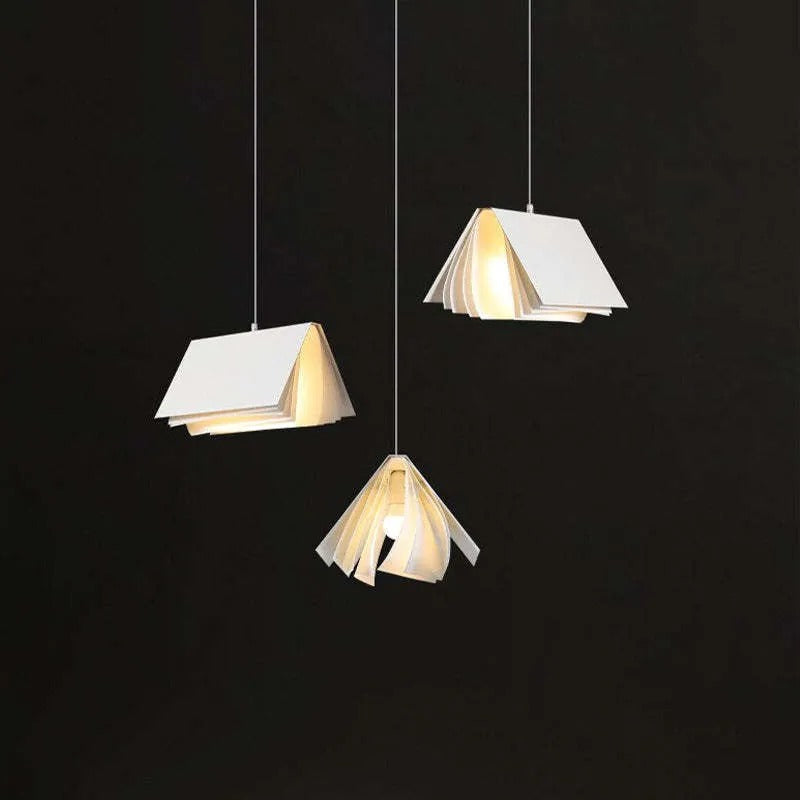 Arisha Design LED Pendelleuchte Weiß Schlafzimmer/Wohnzimmer Stoff