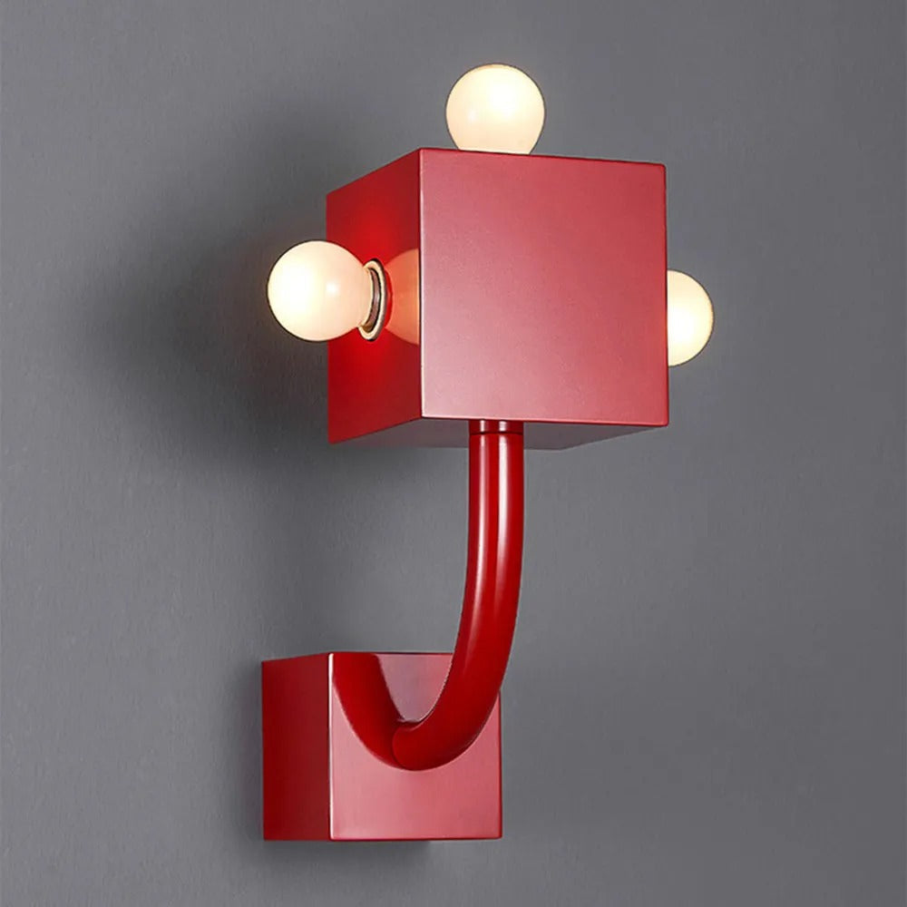 Aria Modern LED Innenwandleuchte Rot Metall Schlaf Wohnzimmer