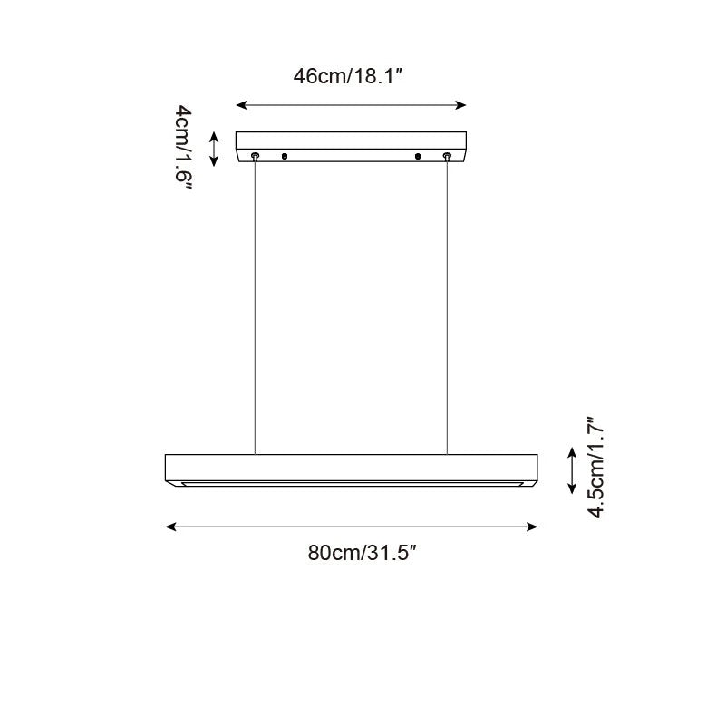 Lyven Minimalistische Travertin-Pendelleuchte linear