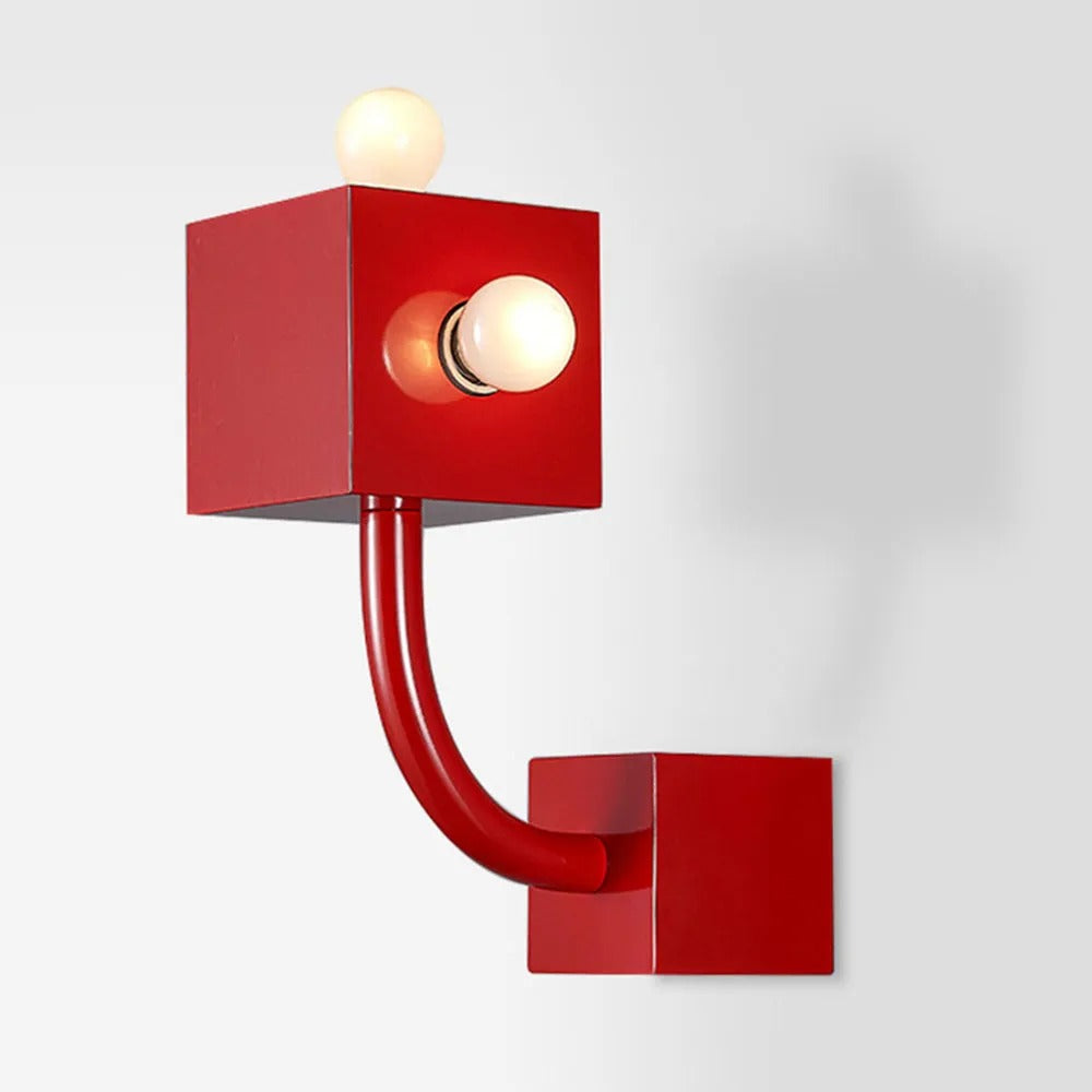 Aria Modern LED Innenwandleuchte Rot Metall Schlaf Wohnzimmer