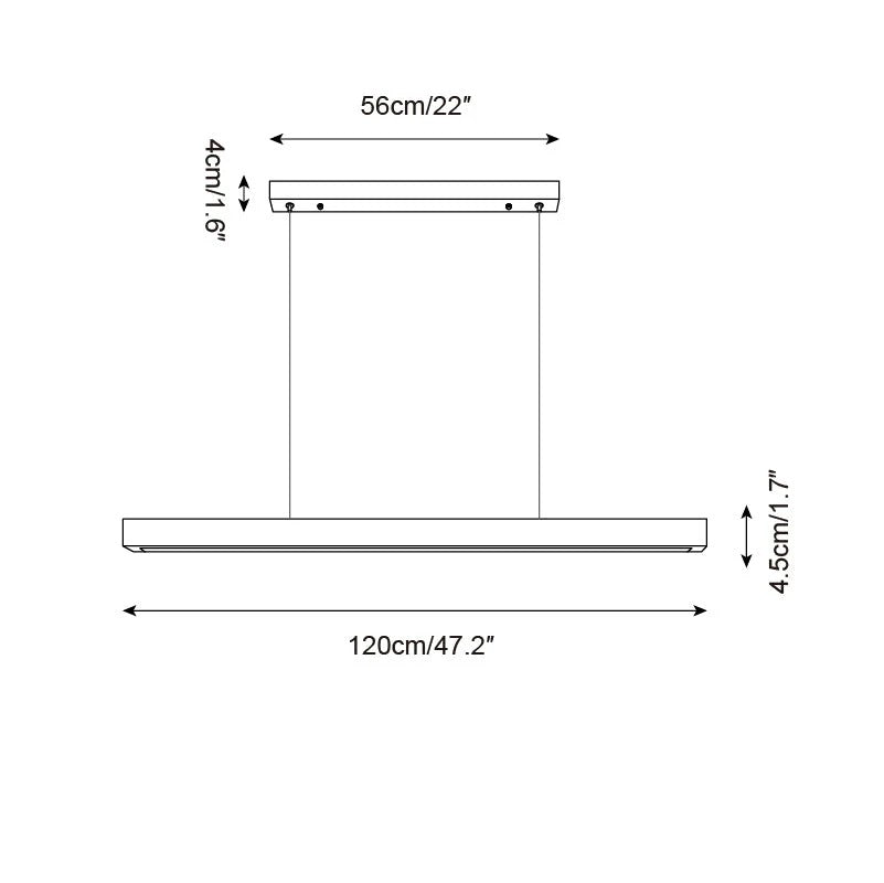 Lyven Minimalistische Travertin-Pendelleuchte linear