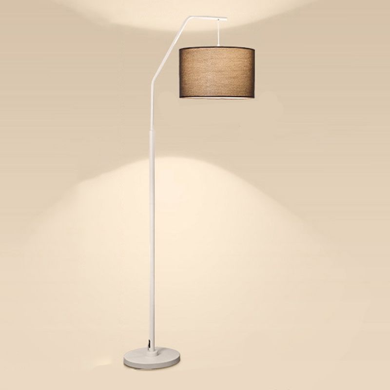 Arisha Modern Stehleuchte Cylinder, 6 Farben, Wohnzimmer, Metall Stoff