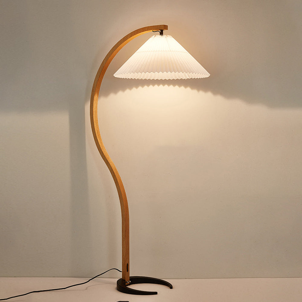 Muto Einzigartige LED Stehlampe Holz Metall Wohnzimmer
