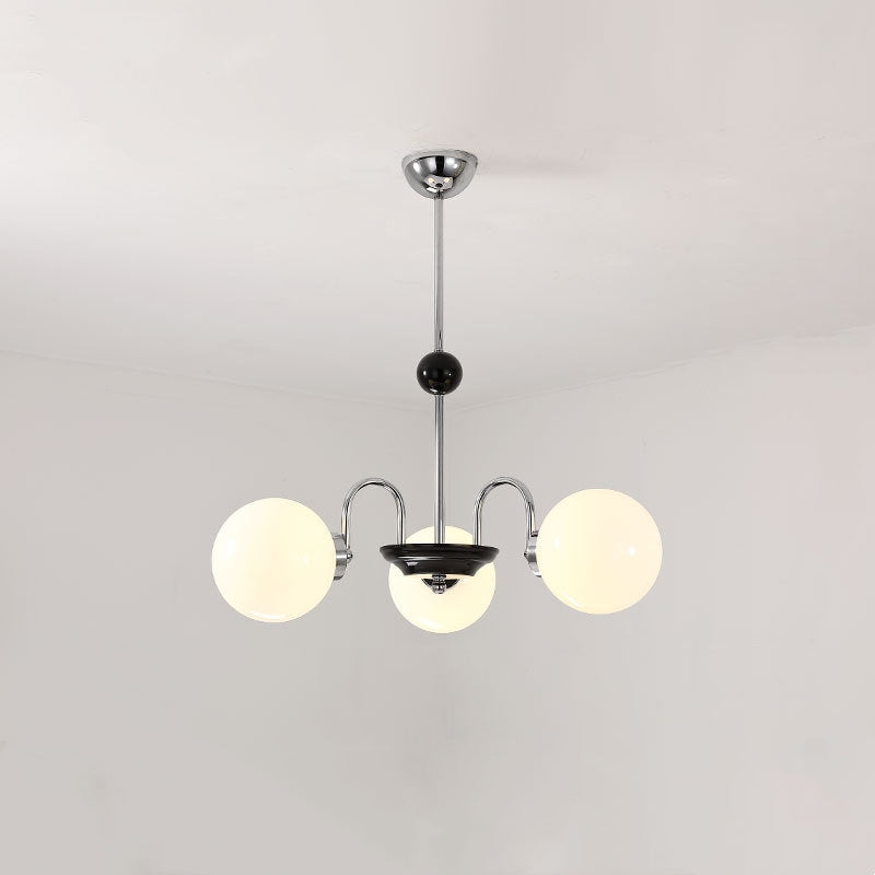 Valentina Moderner Globe Glas Art Deco Kronleuchter, Wohnzimmer