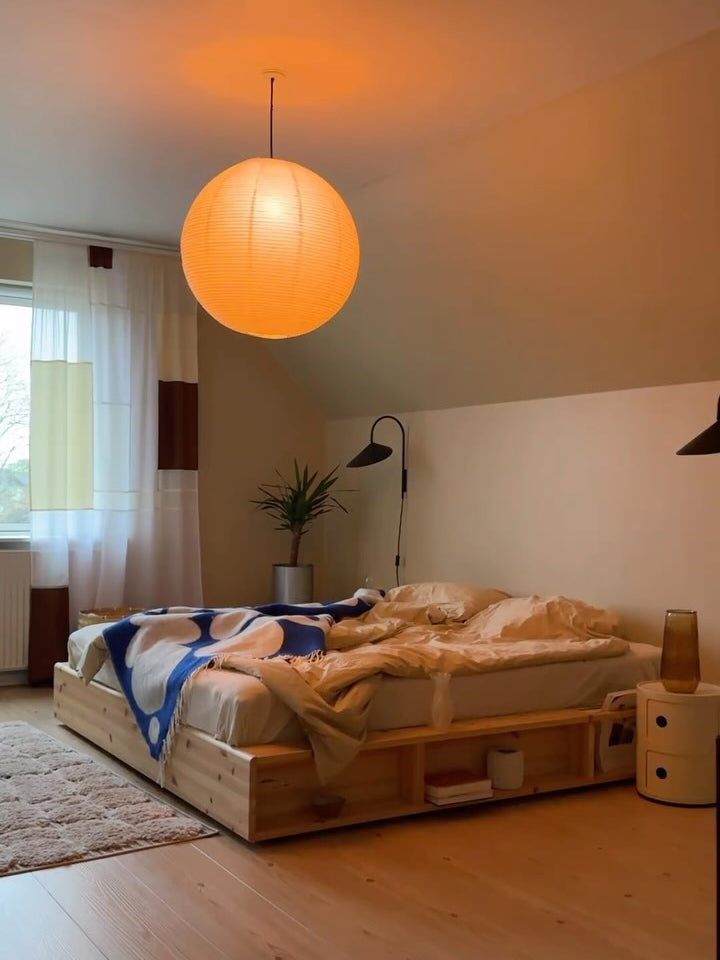 Lunerelle Pendelleuchte aus Papier für Wohnzimmer