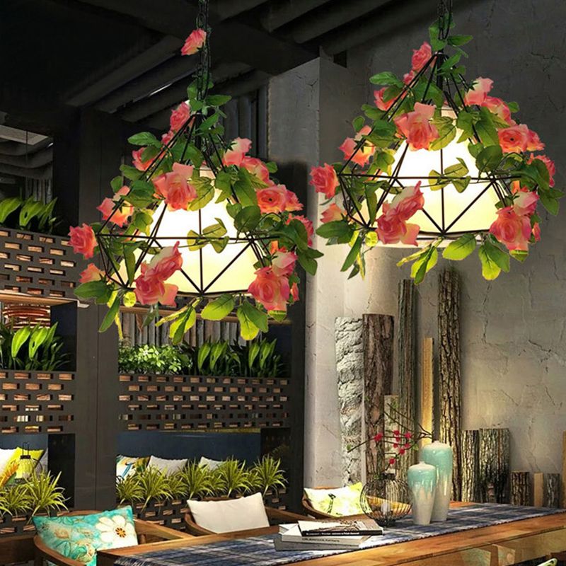 Ritta Pendelleuchte Blume, Metall für Wohnzimmer