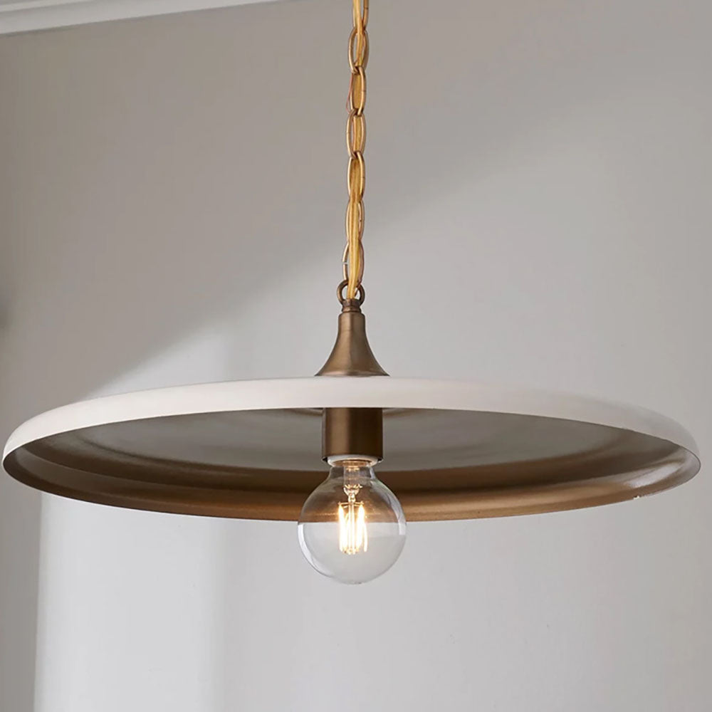 Silva Vintage Metall Pendelleuchte Weiß/Schwarz/Gold Wohnzimmer