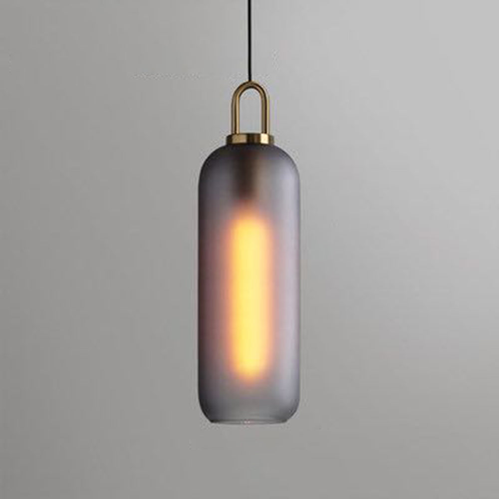 Valentina Industriale LED Pendelleuchte Gold/Schwarz Schlaf/Wohnzimmer Glas