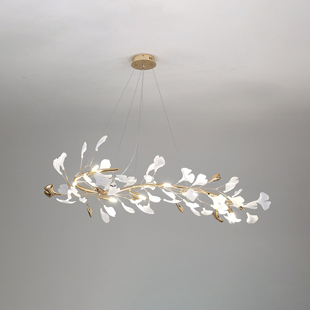 Olivia Modern LED Kronleuchter Blumen Wohn/Esszimmer Gold Metall