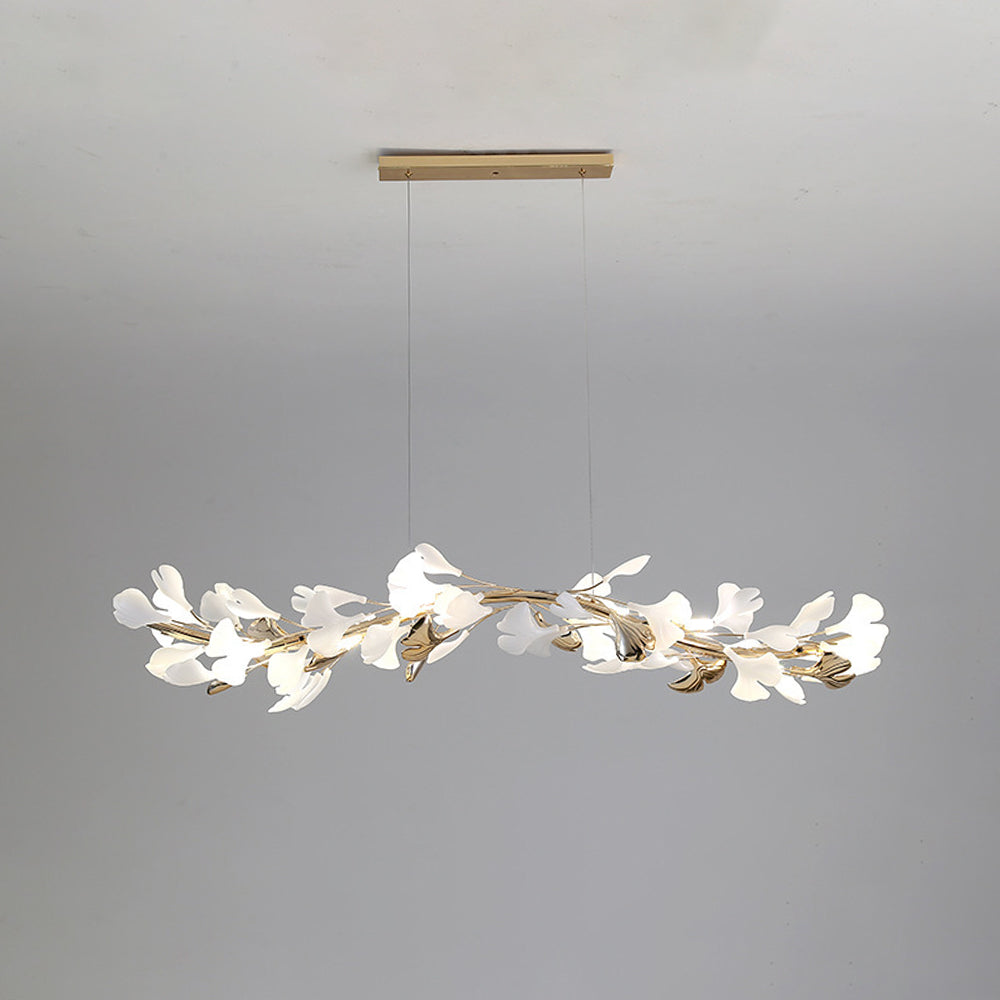 Olivia Modern LED Kronleuchter Blumen Wohn/Esszimmer Gold Metall