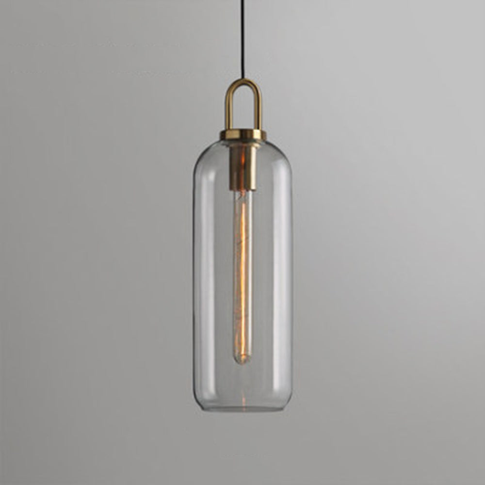 Valentina Industriale LED Pendelleuchte Gold/Schwarz Schlaf/Wohnzimmer Glas