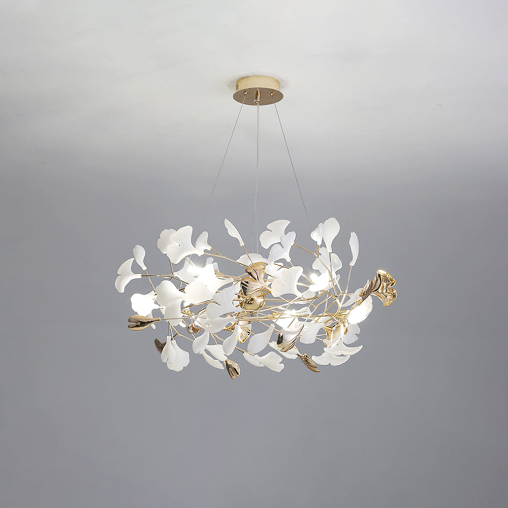 Olivia Modern LED Pendelleuchte Gold Schlaf/Wohnzimmer Keramik