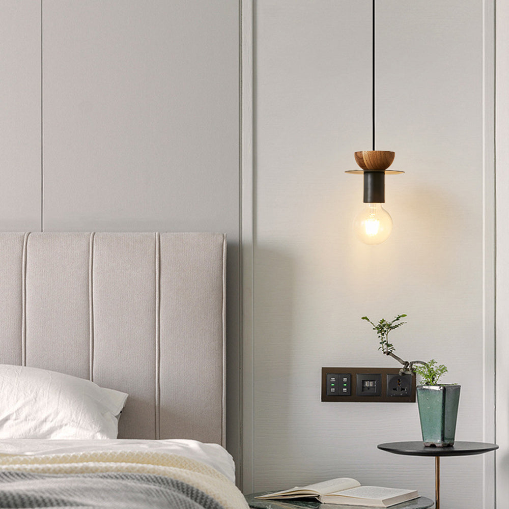 Valentina Modern Pendelleuchte Kupfer Walnuss Schlafzimmer Esszimmer