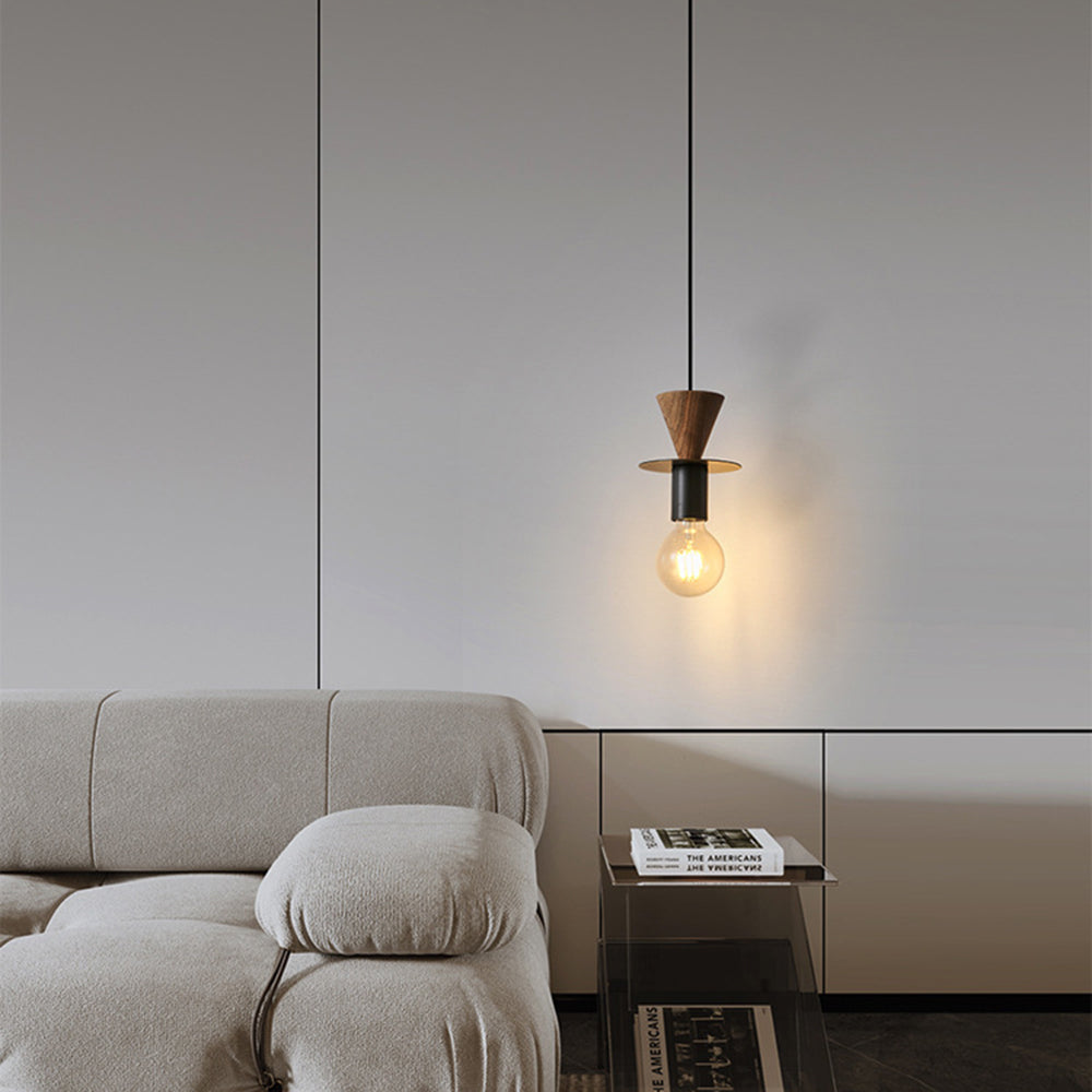 Valentina Modern Pendelleuchte Kupfer Walnuss Schlafzimmer Esszimmer