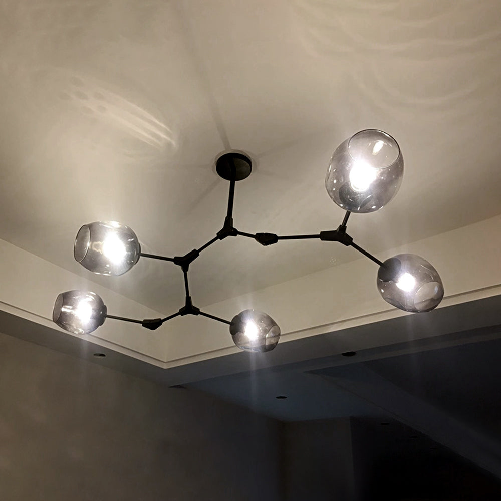 Valentina Pendelleuchte Schwarze/Gold Wohnzimmer/Schlafzimmer Glas