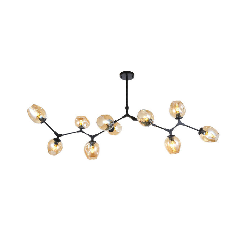 Valentina Pendelleuchte Schwarze/Gold Wohnzimmer/Schlafzimmer Glas