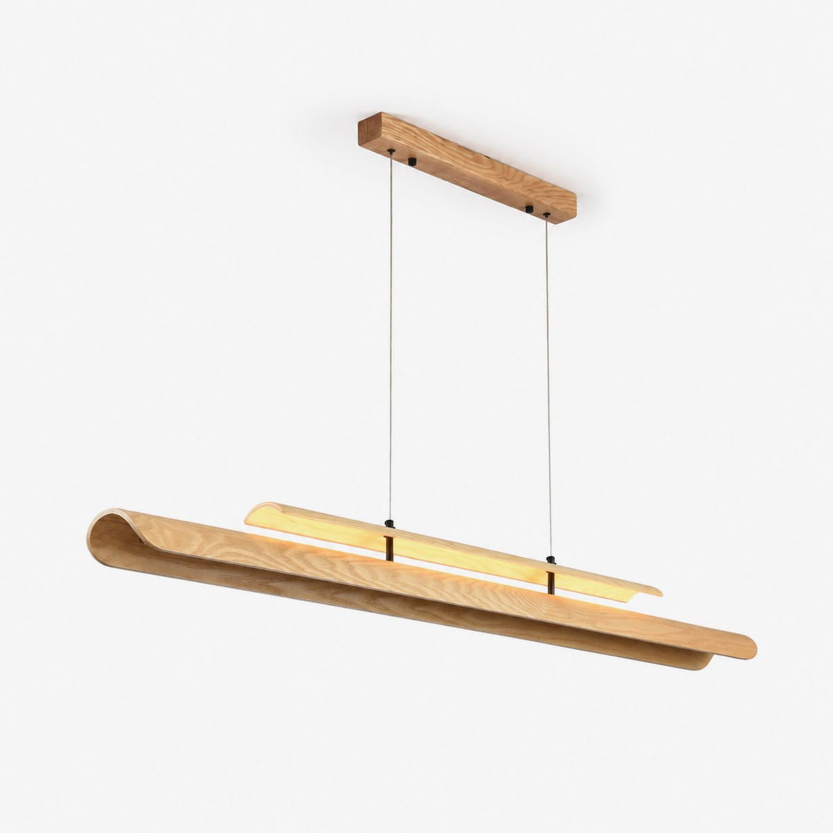 Lignelle lineare Pendelleuchte aus Holz