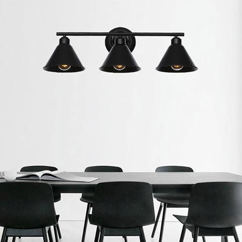Silva Retro Industrie Wandleuchte 4 Stile，Arbeitszimmer/Esszimmer/Wohnzimme, Schwarz, Metall