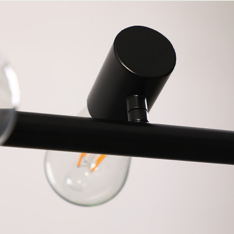 Silva Vintage LED Kronleuchter Schwarz Metall Esszimmer/Wohnzimmer/Bar